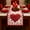 B, variant on Aooww Heart Shaped Table Runner with Red Rose Print, Valentine's Day Dining Decor for Restaurant and Home Table,A