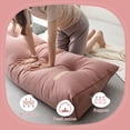 thumbnail image 3 of Lovote Headboard Wedge Pillow King Size, Delicate Embroidery Triangular Reading Pillow - Ergonomic, Removable Cover w/ Side Pocket Backrest Bolster Pillows, Pink, 3 of 6