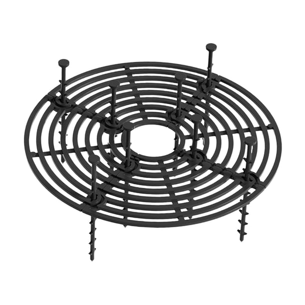 Cubierta protectora de rejilla para macetas, tapón de excavación, Protector de flores y plantas cortable Negro 19cm Cola Cubierta de rejilla