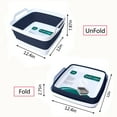 thumbnail image 4 of FOSJGO 2.4 Gal(9L) Collapsible Dish Basin with Drain Plug,Space Saving Multiuse Foldable Sink Tub,Dishpan,Kitchen Sink for Camping,Plastic Tub,Vegetable Washing,RV, 4 of 6