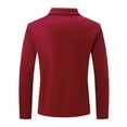 thumbnail image 5 of XIYON Men's Polo Shirt Men Long Sleeve Solid Lapel Shirt Casual Holiday Shirts Tops Classic Comfortable Mens Shirts, 5 of 5