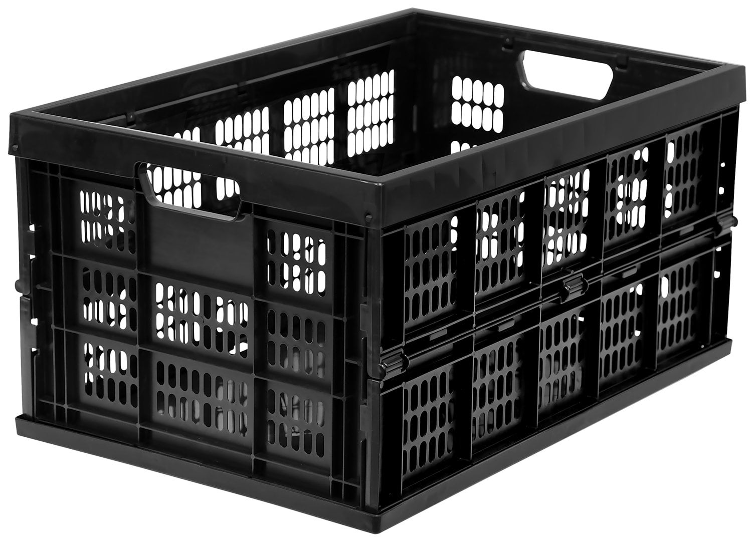 Folding Crates Storage 4 Packs Sandmovie 16 L Plastic Collapsible Crate