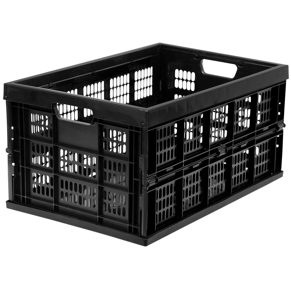 WorkIt! Plastic Collapsible Milk Crate Storage