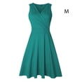 thumbnail image 3 of Guardurnaity Vestido corto plisado, vestido veraniego de cintura alta, playa, vacaciones, escuela, graduación, fiesta, noche, verano, ropa femenina, Vestidos Verde M Guardurnaity AP010963-17, 3 of 6