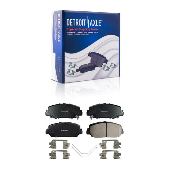 Detroit Axle - Front Brake Pads for Acura RDX RLX ILX Honda Civic, Ceramic Brake Pads w/ Hardware Replacement