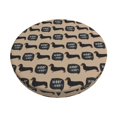 thumbnail image 1 of Disketp Dachshund Dog Woof Funda Redonda para Taburete, Funda de Cojín para Silla de Bar Suave y Elástica-13 inch, 1 of 7
