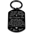 thumbnail image 2 of Janrevotw Valentines Day For Him Keychain, Birthday Gifts For Boyfriend, Anniversary Gifts, Keychain For Men Him Husband., 2 of 5