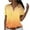Yellow, variant on Fesfesfes Womens Oversized T Women Short Sleeve V-Neck Lapel Print Blouses Summer Casual Tops Womens Tunic Tops 16(XXXXL)