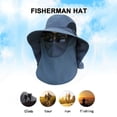thumbnail image 6 of Wide Brim Hiking Sun Protection Full Face Cover With Mask Sun Cap Summer Hat Sun Caps Fishing Hat Anti UV Hiking Hat STYLE 4, 6 of 8