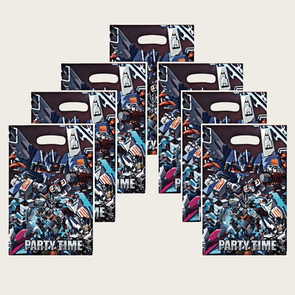 40Pcs Transformers Anime Cartoon Party Favor Gift Bags with Handle - Kids Birthday Goodie Bags for Candy, Themed Party Decorations Supplies