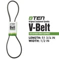 thumbnail image 2 of 8TEN Cogged Belt for Ariens Gravely Zoom 2552XL 2560XL PM144Z 07218000 810-CBL2593T, 2 of 4
