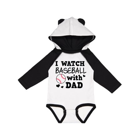 

Inktastic I Watch Baseball with My Dad Gift Baby Boy or Baby Girl Long Sleeve Bodysuit