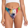 thumbnail image 1 of Fotbe Watercolor White Horse Tanga Sin Costuras para Mujer con Estampado – Panties Invisibles, Transpirables y Cómodos para Uso Diario-X-Large, 1 of 6