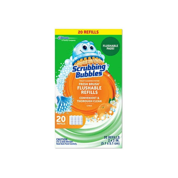 Scrubbing Bubbles Fresh Brush - Toilet brush refill pad - disposable - pack of 20
