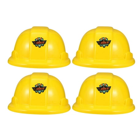 

NUOLUX 4pcs Yellow Construction Hats Toy Kids Construction Hats Party Construction Hat