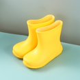 thumbnail image 7 of XIMIN Toddler Kids Girls Low Heel Slip-On Ankle Round Toe Solid Color Rain Boots Outdoor Wear-Resistant Non-Slip Waterproof Fashion Shoes, 7 of 7