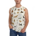 thumbnail image 2 of Goofa Dogs Funny Pets Printed Men's Sleeveless T-Shirt - Athletic Gym Workout Tank Top for Men - Moisture-Wicking, UPF 30+ Quick-Dry Muscle Tee-, 2 of 8