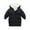 Black, variant on NOKIO Kids' Winter Windproof Jacket Toddler Girls Boys Autumn Winter Long Sleeve Thick Solid Color Long Down Zipper Hood Coat For 1 To 8 Years Boys' Girls' Long Sleeve Windbreaker Coat