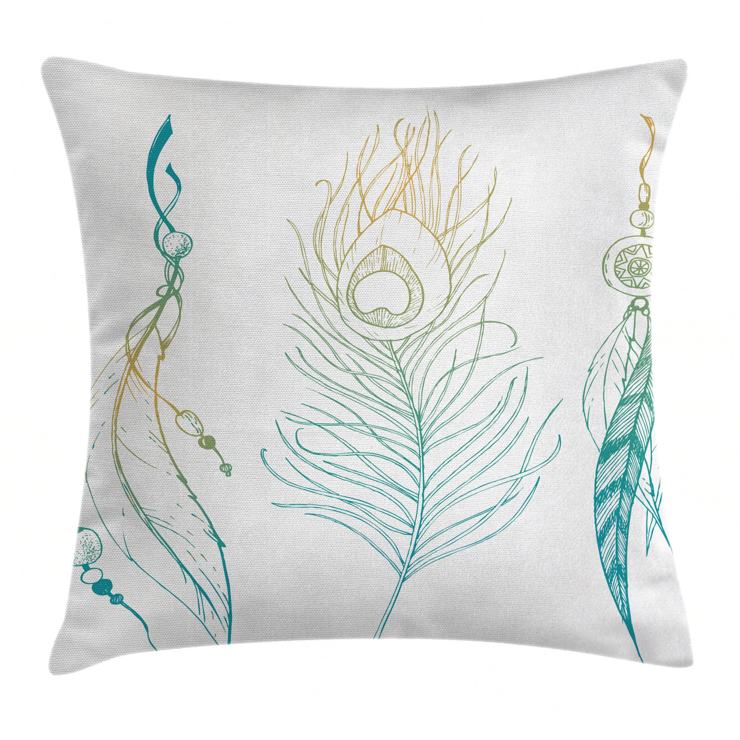 Feather House Decor Throw Pillow Cushion Cover, Aesthetic ...