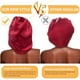 thumbnail image 4 of 2pcs Large Satin Bonnet,silk Bonnet Hair Wrap For Sleeping, Sleep Cap With Elastic Soft Band (black, Wine Red), 4 of 5