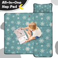thumbnail image 4 of Blue Christmas Snowflake and Star Pattern Toddler Nap Mats for Kids Preschool,59"x22" Sleeping Mat Bag or Kids,Toddler Sleeping Bag,Toddler Nap Mat or Daycare, 4 of 6