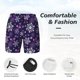 thumbnail image 3 of Balery Christmas Purple Snowflakes Bañador para hombre, shorts de playa de secado rápido con entrepierna y forro de compresión-Medium, 3 of 6