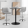 thumbnail image 4 of MoNiBloom 3 Piece Bar Dining and Chair Set, 23.5" Bar Top Table and Counter Height Adjustable Barstools for Pub Bistro Kitchen, 4 of 10