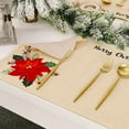 thumbnail image 4 of Pompotops Clearance Sales Christmas Decorations Big Red Flower Placemat Table Mat Tablecloth, 4 of 6