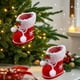 thumbnail image 4 of Botas rojas de Papá Noel con pompón blanco, botas de caramelo navideñas, regalo para rellenar dulces, mini muñecas flocadas, zapatos, portalápices, bolsa, decoración colgante para árbol de Navidad., 4 of 6