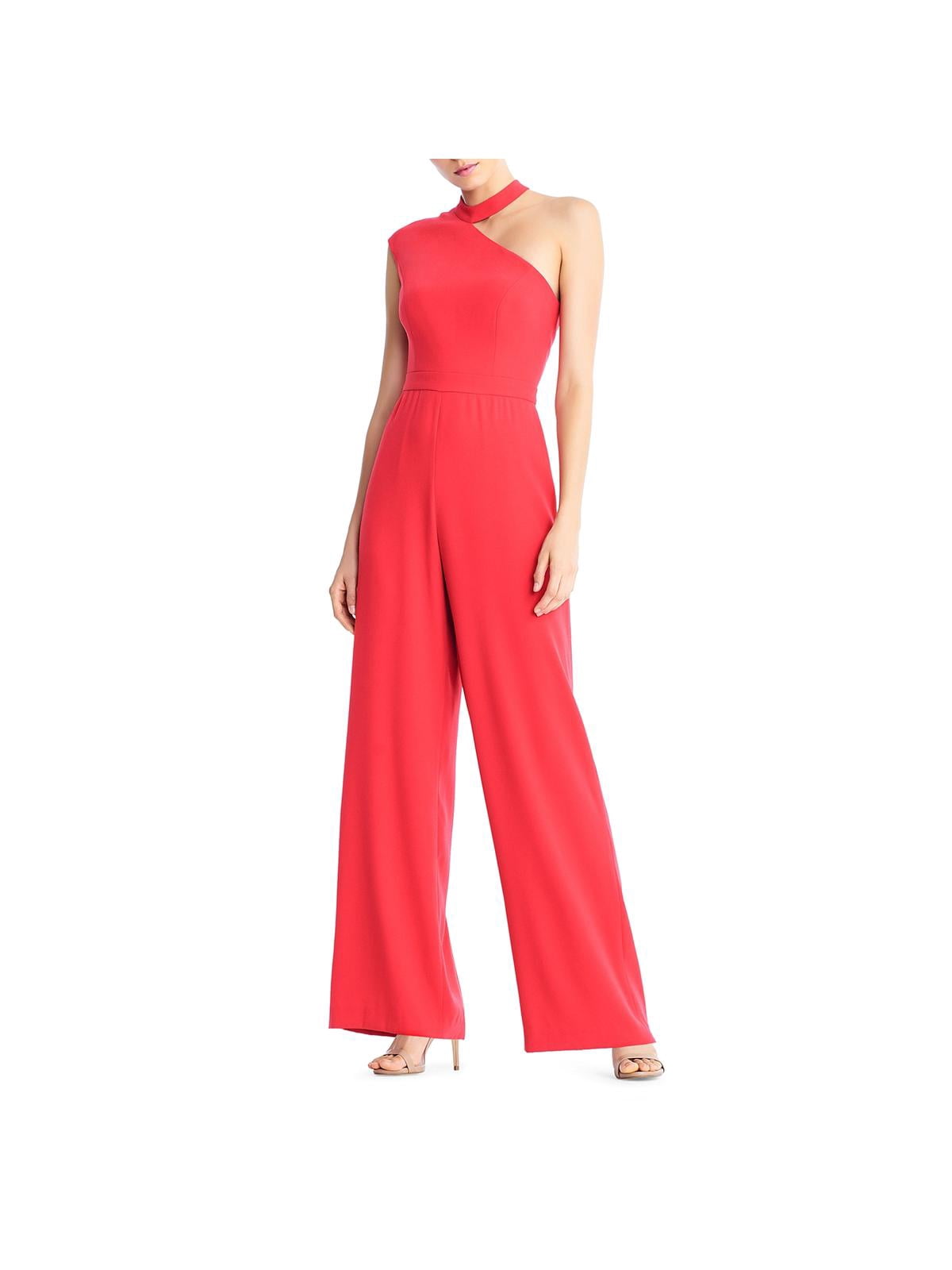 Aidan by Aidan Mattox Womens Crepe One Shoulder Jumpsuit Aidan by Aidan Mattox Womens Crepe One Shoulder Jumpsuit