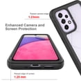 thumbnail image 5 of for Samsung Galaxy A32 5G Case, Luxury Dual Layer Shockproof Bumper Rugged Hybrid Heavy Duty Clear Drop Protective Durable Hybrid 2-layer Phone Case Cover for Galaxy A32 5G, Lightblue, 5 of 6