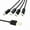 Shape;Black 0.2M, variant on 4 in 1 USB to 4USB C Port Charging Cable Power Supply Wire Line 3.0mm OD for Laptops Tablets Phones 50cm Long