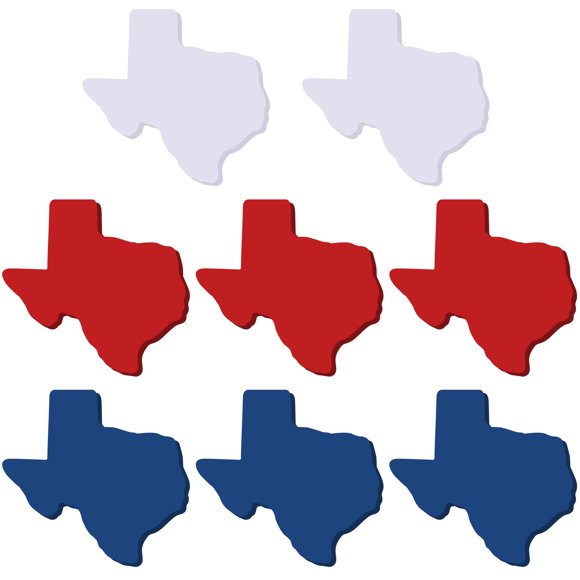 Notas adhesivas Gilprop Texas Shape, 8 blocs, 240 hojas, rojo, azul y blanco