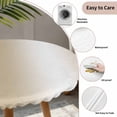 thumbnail image 5 of Beige White Ombre Round Fitted Tablecloth with Elastic Edge, Waterproof Table Cloth Table Cover for 45"-54" Tables, Abstract Art Modern Cream Gradient Tablecloths for Dining Picnic Indoor Outdoor, 5 of 9