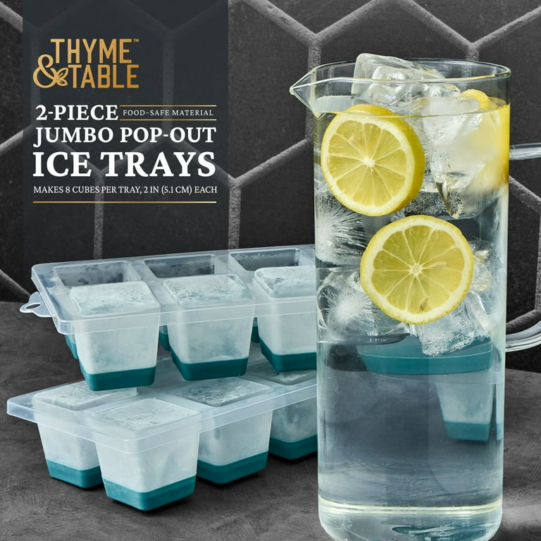 Thyme & Table Jumbo Pop-Out Ice Tray Set with Large Cubes for