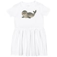 thumbnail image 3 of Inktastic Adorable Seal Illustration Cute Animal Art Girls Toddler Dress, 3 of 5
