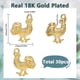 thumbnail image 2 of 1 caja con 30 dijes de gallo chapados en oro de 18 quilates. Figuras de animales de granja, ideales para la creación de joyas. Perfectos para Pascua, fiestas, manualidades y proyectos para adultos., 2 of 6
