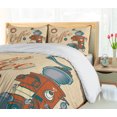 thumbnail image 5 of Ambesonne Vintage Duvet Cover Sets, Truck Coffee Grinder, 2-King, Cream Orange Grey, 5 of 7