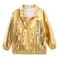 thumbnail image 3 of Dakiuu Boys Girls Bomber Jacket Stand Collar Zip Front Long Sleeve, 3 of 8
