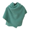 thumbnail image 5 of Gelikeya Poncho Shawl Wraps for Women Scarf Lightweight Fall Winter Versatile Knitted Sweater Pullover Cloak Coat Tops, Green, One Size, 5 of 6