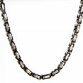 thumbnail image 2 of QQTDFG 4/6/8mm Women Men Cut Byzantine Chain Stainless Steel Necklace or Bracelet 8-40"-Silver Black-6mm-10inch bracelet, 2 of 3