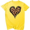 thumbnail image 2 of Ichuanyi New Fashion Women's Top Short Sleeve Casual Love Leopard Printed Loose T-shirt, 2 of 4