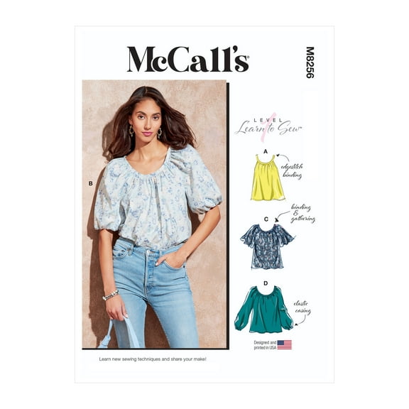 McCall's Sewing Pattern M8256 - Misses' Tops, Size: A (XS-S-M-L-XL-XXL)