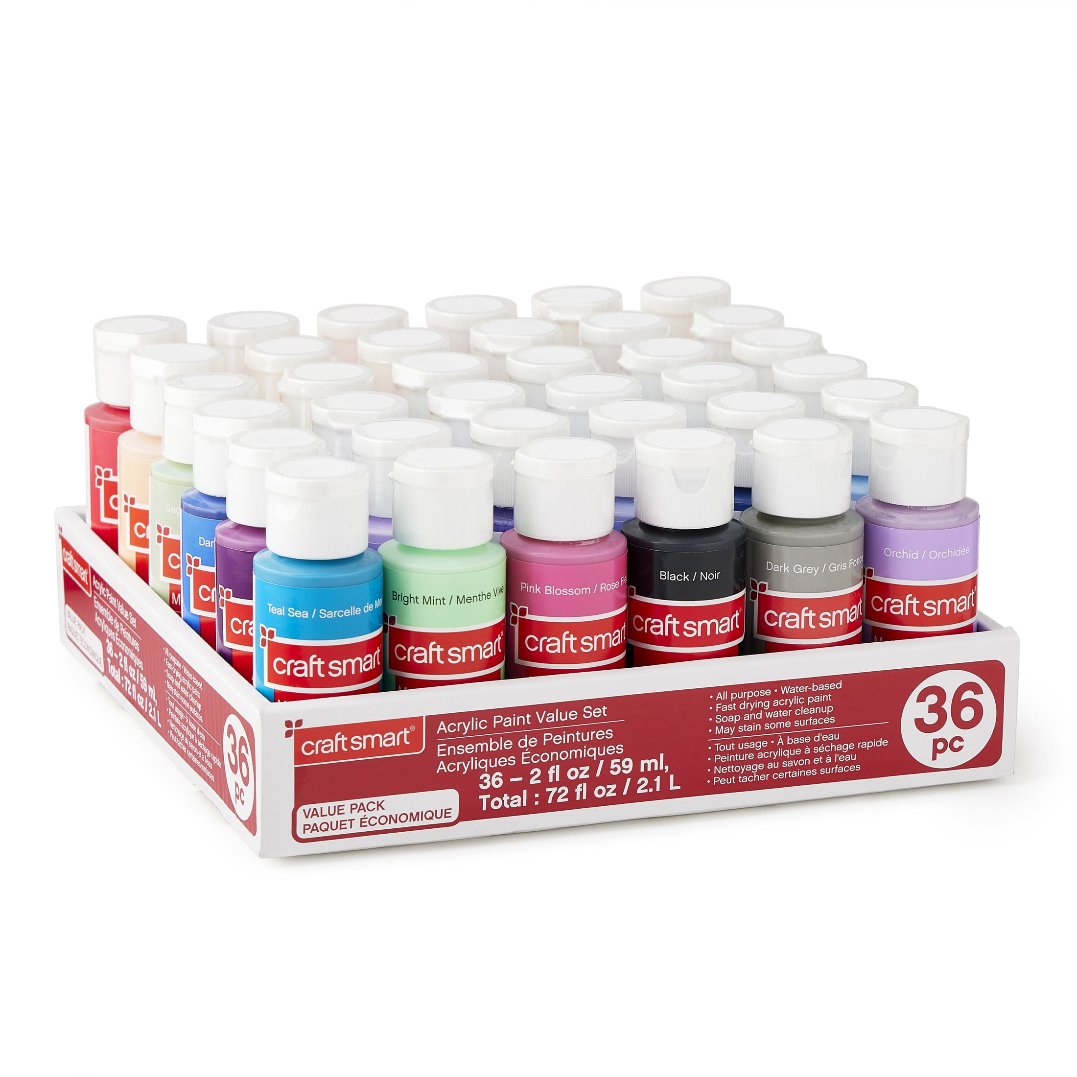Craft Smart Acrylic Paint Value Set, 6 Packs: 36 ct. (216 total)