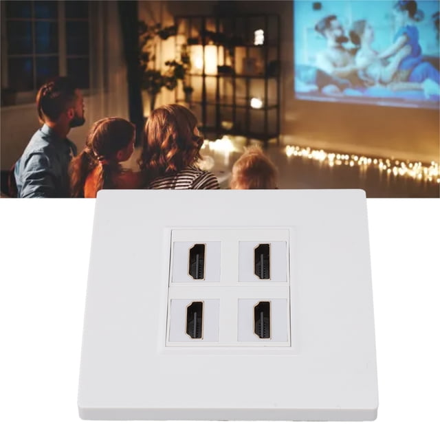 HD Multimedia Interface Wall Panel, Female To Female 4K HD Wall Plate 4K 60HZ for Projectors for TVs