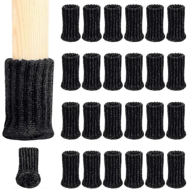 24 Pcs Chair Leg Protection Foot Cover Knitted Furniture Non-slip Table Chair Stool Leg Cover