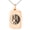 Rose, variant on Stainless Steel Janus Greek God of Beginnings Engraved Small Rectangle Dog Tag Charm Pendant Necklace
