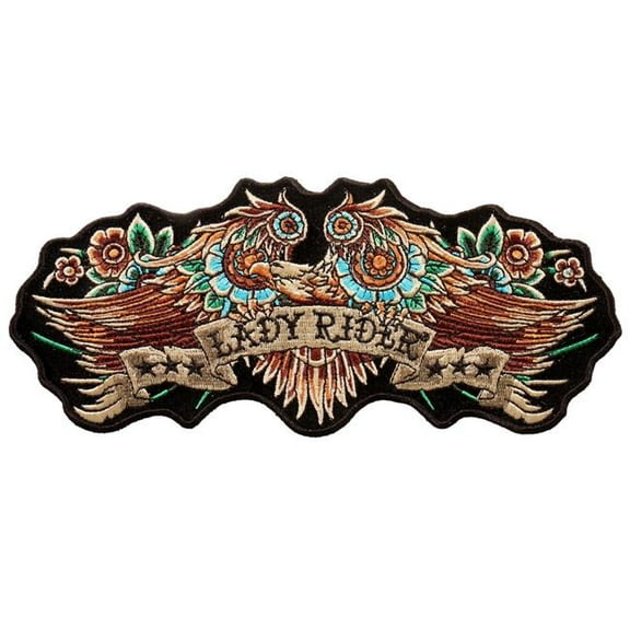 Hot Leathers PPA9777 Lady Rider Banner Eagle 8"x3" Patch 8 Width x 3 Height Inches