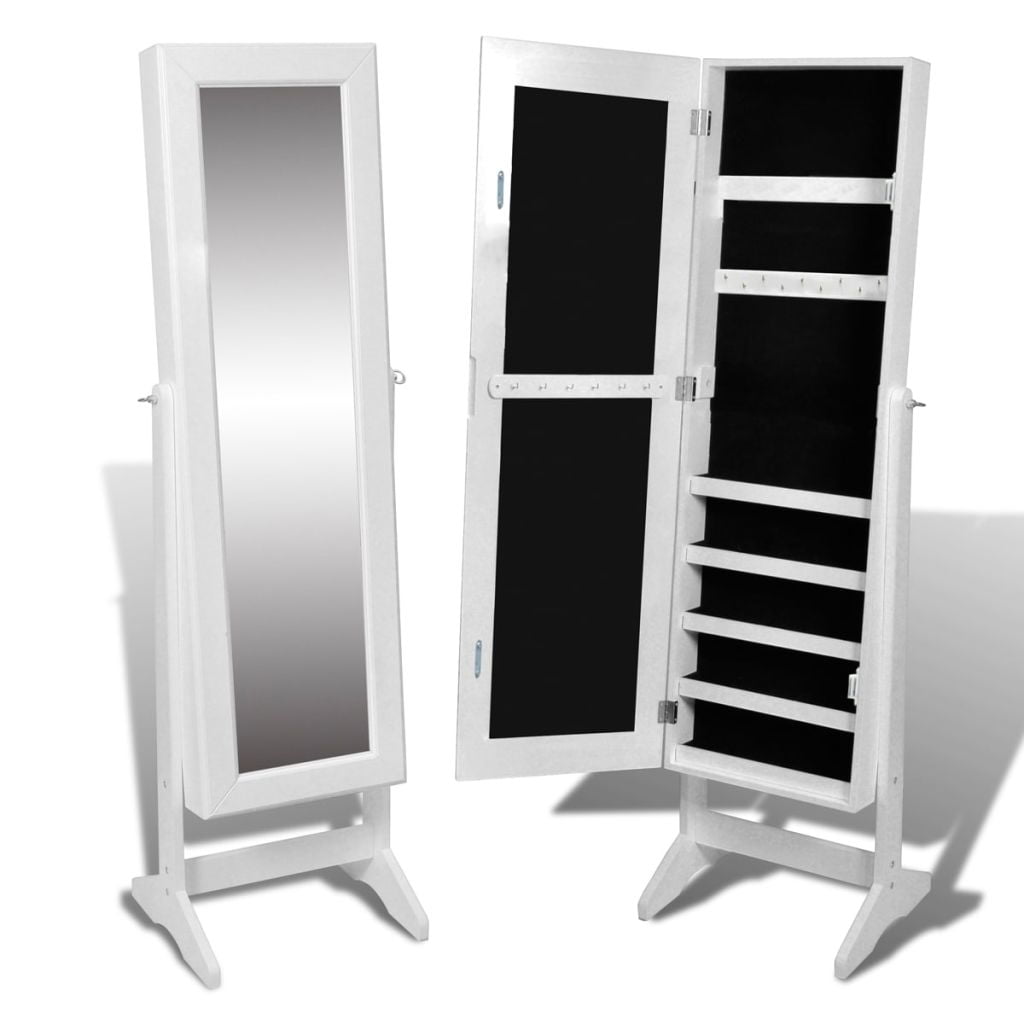 Mgaxyff Free Standing Mirror Jewellery Cabinet Wardrobe ...