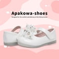thumbnail image 2 of Apakowa Girls Kids Princess Shoes Flat Shoes Mary Jane Shoes (Color : White, Size : 3 Infant), 2 of 7